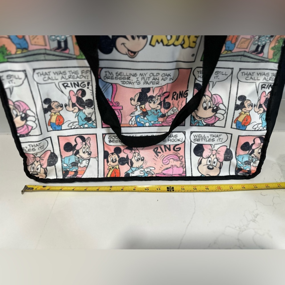 Disney Mickey Minnie Mouse Comic Strip Screen Art Tote Bag Handbag Purse - Picture 8 of 8